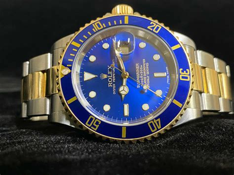 rolex oyster perpetual submariner blue dial|rolex submariner blue price new.